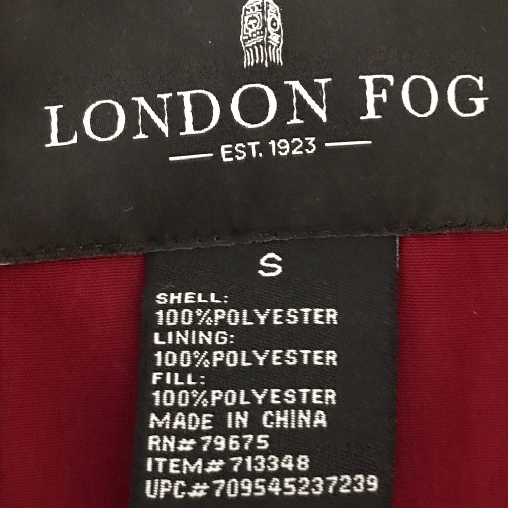 London Fog Quilted Rain Coat - Picture 2 of 6